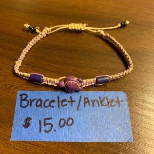 Adjustable hemp bracelet